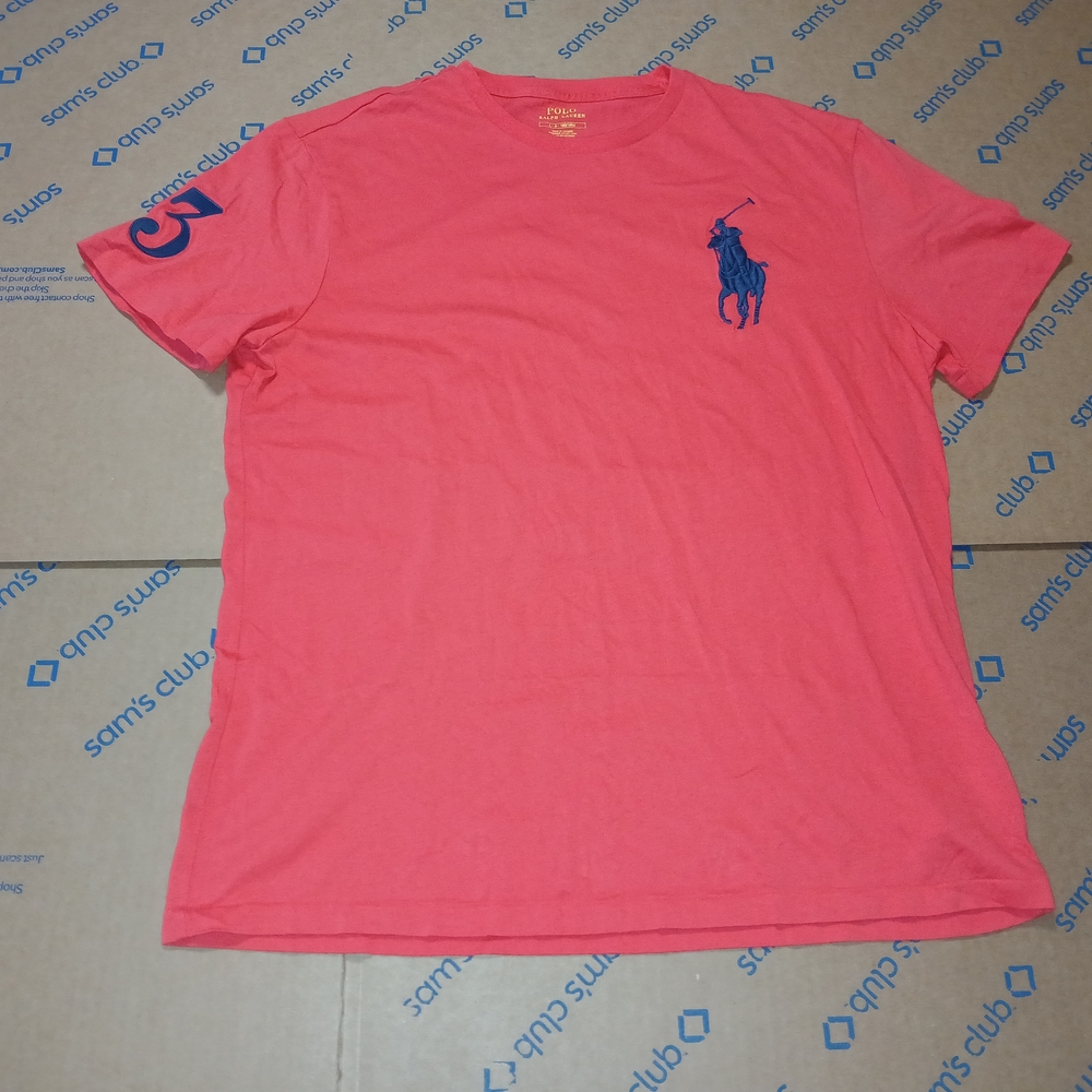 Polo by Ralph Lauren Pink Tee with Blue Logo